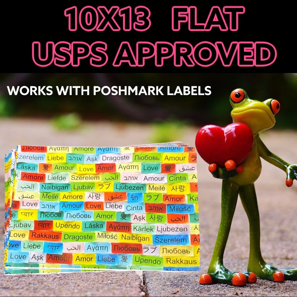 25 10X13 Language of Love Poly Mailers CLEARANCE - Picture 4 of 5